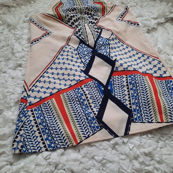 Venus Geometric Print Halter Mini Dress S/M - Picture 4 of 11